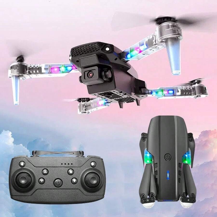 遥控灯光、无人机、高清双摄像头、航拍摄影、四轴飞行器、折叠式、模型飞机