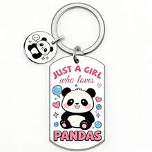 Sólo una chica que ama los pandas Llavero - A - Ver 5