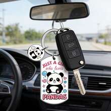 Sólo una chica que ama los pandas Llavero - A - Ver 4