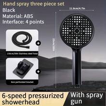 Vòi sen cầm tay 6 chế độ phun áp lực, kèm đầu nối vòi nước đa năng, dùng cho phòng tắm gia đình với bình nước nóng. - nhiều mô hình - Xem 16