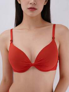 AMORARMA Sujetadores de mujer, copa B, paquete de 6, 6 colores, copas 3/4, tres broches metálicos, tirantes ajustables, confeccionados en satén brillante para un look sofisticado; ofrecen múltiples opciones de ajuste para adaptarse a diferentes necesidades de comodidad y sujeción. El sujetador presenta un diseño con lazo plisado, ribete de encaje, borde decorativo y relieve en forma de corazón, que proporciona forma y sujeción, convirtiéndolo en un sujetador sexy y cómodo con ribete de encaje. - Negro - Ver 4