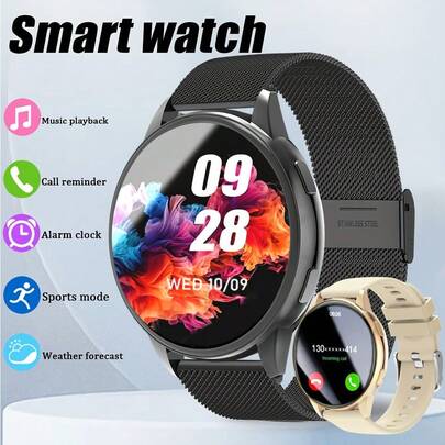 ERUN Este reloj inteligente de nueva marca presenta llamadas inalámbricas, notificaciones de mensajes, múltiples modos deportivos, fondos de pantalla personalizables, control de música y talla grande. Con un diseño elegante y de moda, tiene una pantalla HD de 1,83 pulgadas y una batería de gran capacidad de 260mAh. Se incluye una correa extra gratis, lo que le permite controlar su vida por completo. Es un regalo electrónico ideal para amigos y familiares, y también es una opción perfecta para regalos de Navidad y cumpleaños.