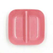 1 pieza Plato de condimentos para el hogar y la cocina, plato cuadrado de plástico creativo con 2 compartimentos integrados para salsas de inmersión, plato pequeño para encurtidos, vajilla para salsas de inmersión y aperitivos - Ver 5