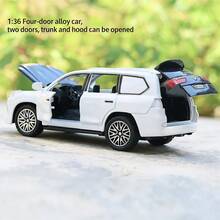 Alloy Off-Road Car Model Toy With Light & Sound, Die-Cast Metal Racing Car Vehicle Model, Pull Back Action Car Toy, Durable Alloy Body Simulation SUV Sports Car Model, Detailed Interior Collectible Car Figure, Mini Vehicle Model Display Ornament - Multicolor - View 6