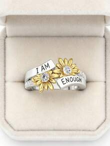 雏菊戒指，激发自爱的时尚珠宝 - 銀色 - 查看 6