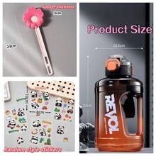 54盎司大容量便携式运动水壶，带提手，防漏水桶带吸管，适合健身房锻炼、户外旅行、露营、徒步等。 - 漸層橘子+杯刷+貼紙 - 查看 7