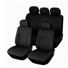 5pcs/Set Car Seat Covers, Suitable For Sedan, SUV And Van, Includes: 2 Front Seat Covers, 1 Backrest Cover, 1 Rear Seat Cover And 5 Headrest Covers. Available In Pink, Red, Purple And Gray, Suitable For All Seasons, Dust And Stain Resistant, Specially Designed For Cute Ladies - Multicolor - View 5