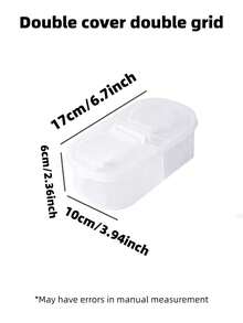 1 pieza Recipiente de almacenamiento de alimentos hermético de doble capa con tapa, organizador de cocina multifuncional de plástico para refrigerador - Multicolor - Ver 21