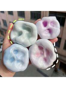 Glutinous Rice Bun Stress Relief Squeezing Learning/Office Toy, Soft Glutinous Rice Paste, Pressure Release Squeezing Experience, Wrapped In Thin Ice Skin, Plastic Glutinous Rice Bun Texture, Ideal Gift For Office, Party, April Fool's Day (No Needles Required) - Multicolor - View 7