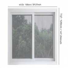 1片白色自粘式防蚊纱窗，高透光透气网眼，无需钻孔，全包边，有效阻隔蚊虫，适用于卧室、客厅、厨房 - 白色 - 查看 3
