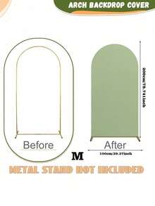 1pc Light Green Wedding Arch Cover 80*180cm/100*200cm/120*220cm, Double-Sided Arch Cover, Suitable For Party, Ceremony, Graduation Celebration, Bridal Shower, Baby Shower, Photo Booth Backdrop, Graduation, Wedding, Party, Engagement And Other Decorations - View 10