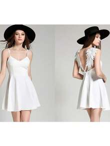 1 Pair 3D Angel Wing Embroidered Lace Collar Applique Patches - Multicolor - View 3