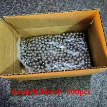 Easytoday 6毫米/0.24英寸 500/1000/2000颗 弹弓狩猎射箭用高碳钢球 精密抛光淬火 - 灰色 - 查看 12