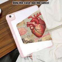 1pc Heart Pattern PU Leather Flip Cover Case With 360° Rotating Stand And Pen Slot, Auto Sleep/Wake Function, Compatible With Samsung A9/A9+/S9/S9FE/A11/A11+/S11/S10 FE/S10 FE+/S10 Lite And Other Popular Tablet Models - Multicolor - View 4