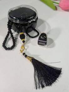 新款透明礼盒装穆斯林念珠，配有镶钻指环计数器和电子念珠，适合节日和馈赠。 - 多色 - 查看 16