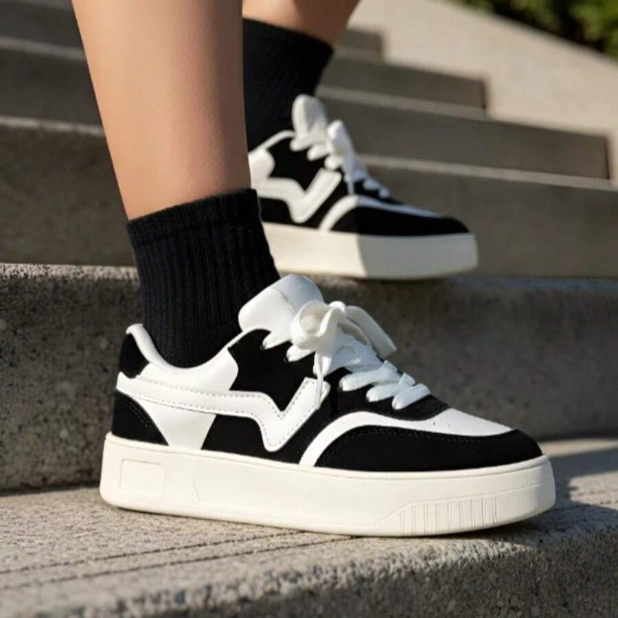 Women's And Men's Sneakers, Casual Sports Shoes, Women's Skate Shoes - plat.VTZ pto/bco - 查看 1