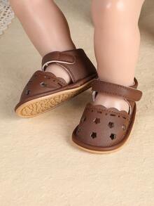 Dép xăng đan mùa hè cao cấp tối giản, thoáng khí, thoải mái và chống trơn trượt cho bé gái 0-1 tuổi, kiểu dáng mới. - màu nâu - Xem 4