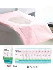 10/30pcs Thick Disposable Toilet Seat Covers With Extra Large Design For Full Protection Clean Portable Travel Toilet Seat Covers Individually Wrapped Toilet Stickers Perfect For Public Restroom Toilet Seat Cushions Household Items Travel Essentials Bathroom Decor Room Essential Accessories - Multicolor - View 13