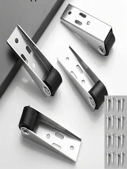 2/4/6/8pcs Metal Furniture Casters, Quiet Micro Sliding Wheels For Door Support And Lateral Movement, Furniture Movers Modern Furniture Accessories Easy To Install Brackets, Furniture Sliders