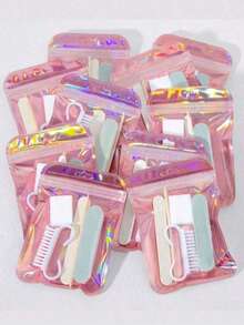 1 Set Nail Care Kit, Includes Nail File, Orange Wood Stick, Double-Sided Nail File, Cuticle Pusher, Nail Cleaning Tools, Nail Buffers, Nail Art Brushes, Manicure Supplies, Nail Polishing & Care - Multicolor - View 5