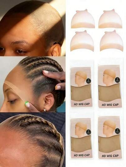 Women's Transparent Clear Wig Caps, 30/20/10/5/2pcs Stretchy Nylon Wig Caps, Invisible Ultra-Thin Elastic Wig Caps, Suitable For Lace Front Wigs