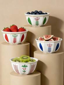 一套中东风格甜点碗/杯（郁金香或椰子树图案），可用作托盘，在客厅茶几上盛放零食和水果。高品质托盘，适合家庭聚会、下午茶、卧室、客厅和酒店使用。 - 甜點碗 - 查看 1