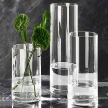 3 Pcs Acrylic C Cylinder Flower Vase For Plants Bouquet Unbreakable Hurricane Tall Large Plastic Vases For Wedding Centerpieces Hydroponic Decor Base Set Of 3 H 8 + H 10 + H 12 No Flowers - 3 Rõ ràng - Xem 1