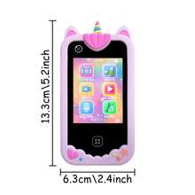 适合3-12岁男孩女孩的理想礼物，2.8英寸高清触摸屏双摄像头8GB内存儿童玩具手机，内置教育游戏、音乐/有声读物、习惯追踪和多语言功能。 - 彩色 - 查看 12