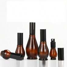 1个10毫升/20毫升/30毫升琥珀色玻璃可重复灌装喷雾瓶 - 防漏精油瓶，DIY旅行必备，琥珀色玻璃抗光分解，简约设计耐用容器，液体储存瓶，美容收纳必备 - A - 查看 7