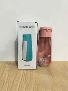 1個綠色寵物戶外水壺，550ml大容量多功能寵物給水器，塑膠材質，可折疊且便攜，便攜式寵物水壺旅行水壺狗戶外用品大550ml，小300ml - 彩色 - 查看 10