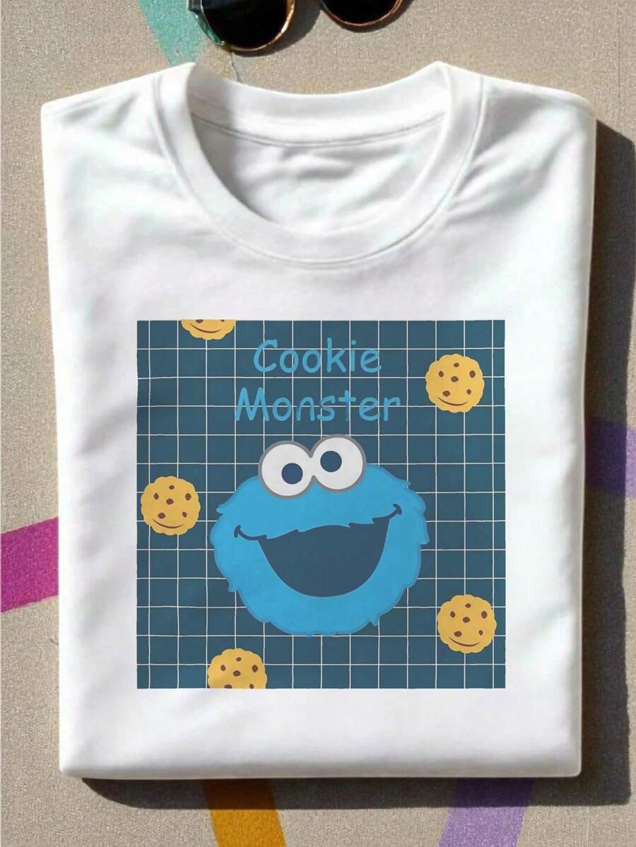 Graphic Tees Women Fifth Sun Sesame Men's Everything I Know I Learned On The Streets Short Sleeve Crew Tee Men's Summer Casual 180g Pure Cotton T-Shirt Patterned Printed Short Sleeved Top T-Shirt - 白色5 - 查看 1