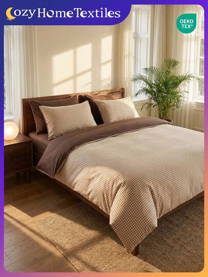 Bộ chăn ga gối 2/3 món (1 vỏ chăn + 1/2 vỏ gối, không kèm ruột chăn), thoáng khí và thoải mái, mềm mại, thân thiện với da, chống xù lông, phù hợp với giường đôi/giường cỡ Full/giường cỡ Queen/giường cỡ King, sử dụng được quanh năm, nhiều kích cỡ, có thể giặt máy, trang trí phòng ngủ.