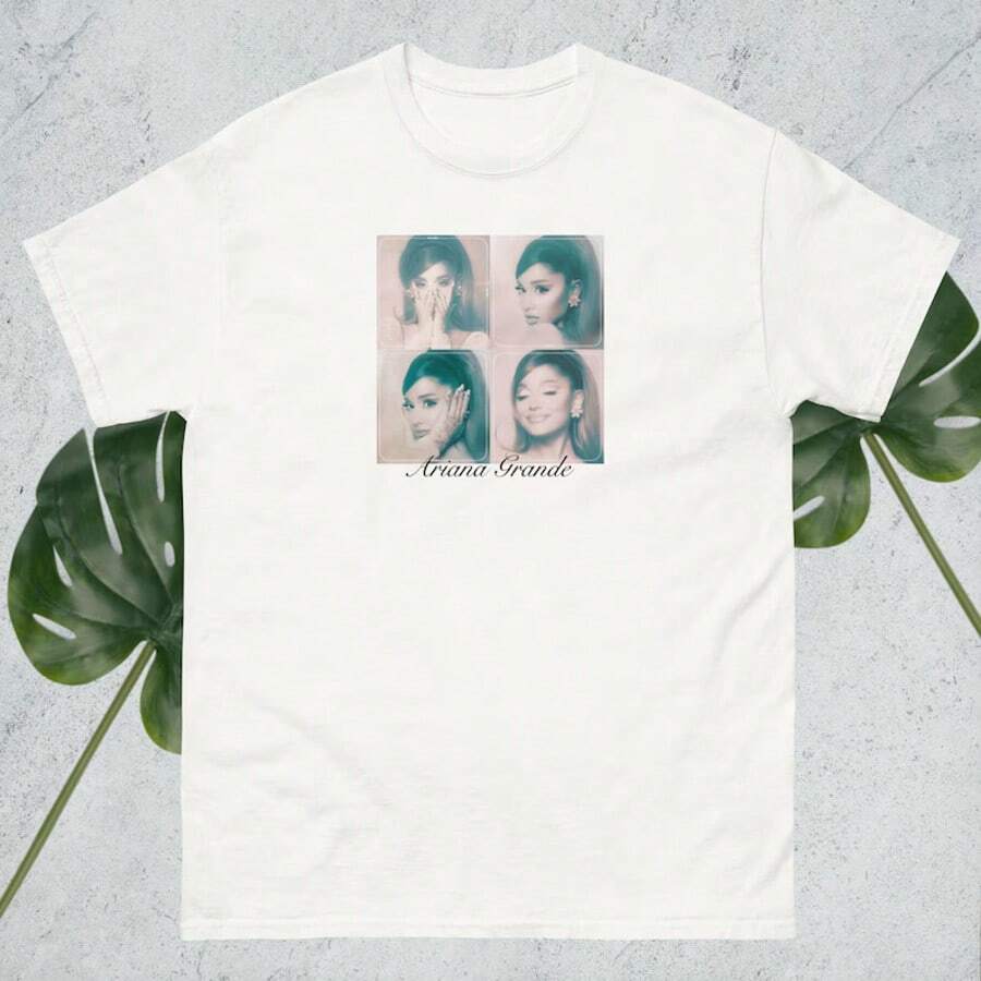 ArianaGrande Positions Merch T-Shirt - White - View 1