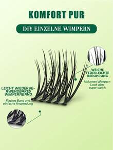Extensii de gene naturale Miss Wink, 120 buc, tip D, cu bucle, 8-16 mm, set mixt, combinație ușor de realizat manual, 3D, portabile, potrivite pentru ieșiri, petreceri, purtare zilnică, cadou excelent pentru femei și fete, potrivite pentru machiaj ușor și intens. - D - Vizualizare 5