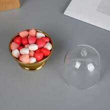 12 Mini Dessert Cups, Gold Plated Gold And Silver Tray Shaped Gift Decoration Box, Suitable For Wedding, Birthday, Christmas, Halloween, Bridesmaid Party, Gender Reveal Party, Easter, Thanksgiving, Eid, Party Cake, Kitchen, Bedroom, Living Room Dessert Display And Gift And Accessories Storage Display Box. - Multicolor - View 3