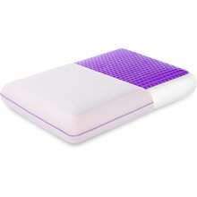 Cooling Gel Foam Pillow - Reversible Cooling Cover, Neck Support Side, Back And Stomach Sleepers, Removable & Washable, All-Season Comfort, Standard Size, Purple - Blue(1 Pack) - View 1