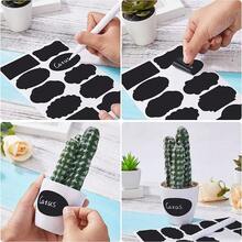 Rewritable PVC Black Waterproof Chalkboard Labels For Kitchen Spice Bottles - Black - View 1
