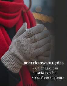 Basic Elegant Knitted Gloves For Cold Winter - Adult (Various Colors) - Beige - View 3