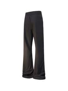 春季新款修身锥形裤，斜裁休闲裤，冰丝垂坠透气百搭轻盈休闲裤，适合春夏穿着 - 黑色 - 查看 5