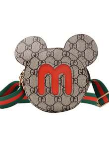 Children's Cute Printed Round Wallet Fashion Princess Wide Strap Small Round Shoulder Bag With Printed Design - Multicolor - View 13