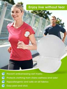 100/80/40/2pcs Set Disposable Non-Woven Sweat Pads, Minimalist White Absorbing Pads, Effective & Long-Lasting Sweat Protection, Invisible Sweat Absorber - One Size Fits All - View 6