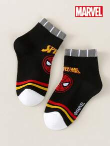 Marvel 5双装儿童短袜，官方授权超级英雄印花男童袜 - 彩色 - 查看 6