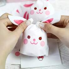 20PCS Easter Theme Cute Cartoon Jewelry Candy Biscuits Storage Gift Bags Baking Stickers Gift Packaging Bags - A - View 11