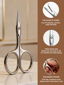 Kìm cắt móng chuyên nghiệp, làm bằng thép không gỉ, lưỡi cắt cong nhẹ thân thiện với da, đầu kìm bền chắc, dụng cụ thiết yếu cho những người yêu thích chăm sóc móng và chân. - Bạc - Xem 5
