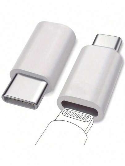 2個 ライトニングメス - USB-Cオス アダプター、充電とデータ転送用、Apple アダプター、スマホ ライトニング - タイプC変換器、ライトニングメス - USB-Cオス 充電アダプター、iPadなどに対応、タイプC - 8ピン 充電とデータ同期コネクタ、Apple ライトニング - USB-Cアダプター対応、16/15 Pro/Pro Max/Plus ライトニング - USB-C 充電アダプター対応、データ転送と充電に対応 (2個セット)