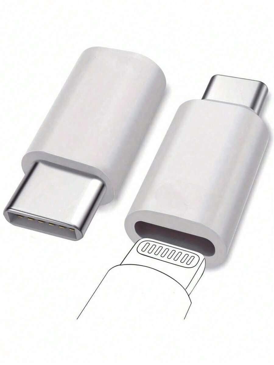2个装 Lightning 母口转 USB-C 公口适配器,用于充电和数据传输,苹果适配器,手机 Lightning 转 Type-C 转换器,Lightning 母口转 USB-C 公口充电适配器,兼容 iPad,Type-C 转 8 针充电和数据同步接口,兼容苹果 Lightning 转 USB-C 适配器,兼容 16/15 Pro/Pro Max/Plus Lightning 转 USB-C 充电适配器,支持数据传输和充电(2 个装) - 彩色 - 查看 1