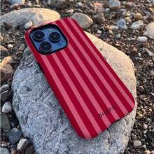 Pink Stripe Elements Fashion 1pc Red Striped Print Design Phone 17 Pro Max Case, Suitable For Phone 16 Pro Max, 15 Pro Max, 14 Pro Max, Korean Stylish And Interesting Phone Case, Compatible With 11/12/13/14/15/16 Pro Max Plus, Elegant Design Suitable For Both Men And Women, Ideal Gift For Easter, Spring, Wedding Season And Birthday For Girlfriend - Red - View 6