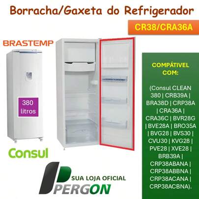 Borracha de Geladeira Modelos✨CRP38✨CLEAN 380✨INSIDE FREEZER 350✨BRA38✨BRO35✨BVE28✨BVE✨CRP38 Consul e Brastemp Pergon