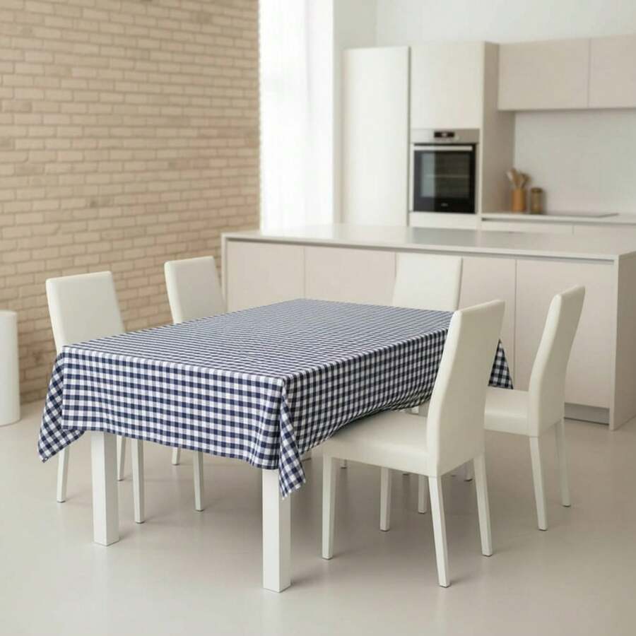 Kiva Stain-Resistant Tablecloth, Small Checkered Pattern, Extra Soft Touch, Teflon Coated And Waterproof, Sizes From 100x140 To 300x140 Cm And Round 140 Cm - Stain-Resistant Tablecloth - Available In 15 Colors - 選項5 - 查看 1