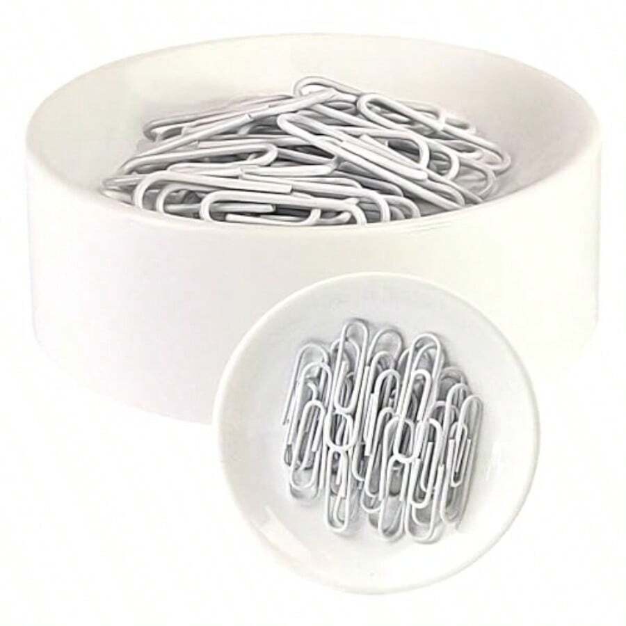White Clipwell Magnetic Paper Clip Holder - Blanco - Ver 1